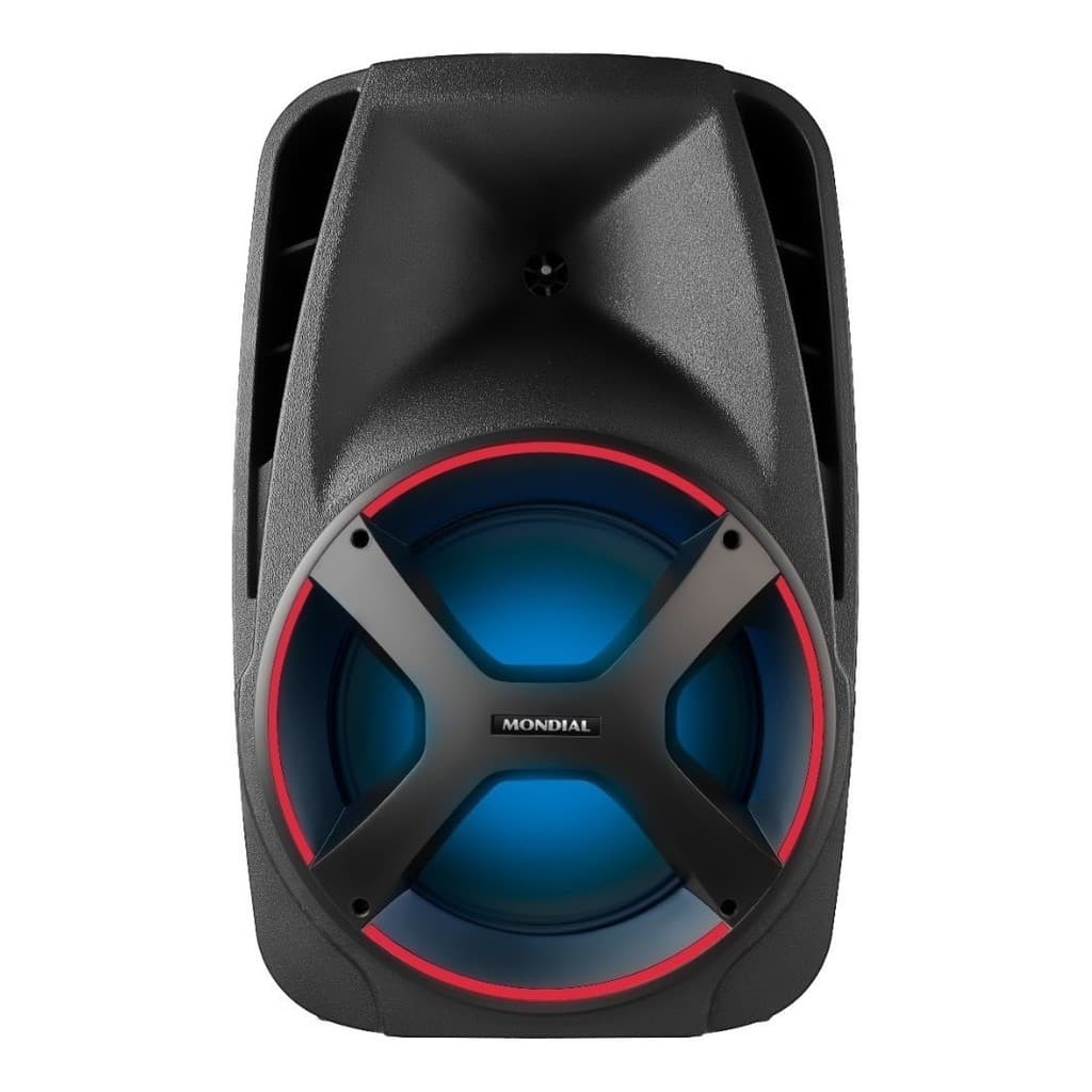 Caixa Amplificada Mondial Connect Power Plus Cm-550 Com Bateria Interna Recarregável 550w Cor Preto