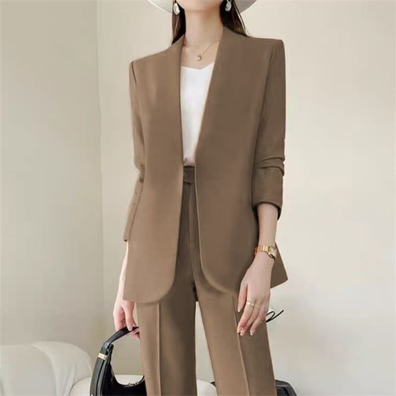 Primavera outono terno terno feminino primavera outono 2025 novo estilo versão coreana sentir frito rua Casual moda eleg