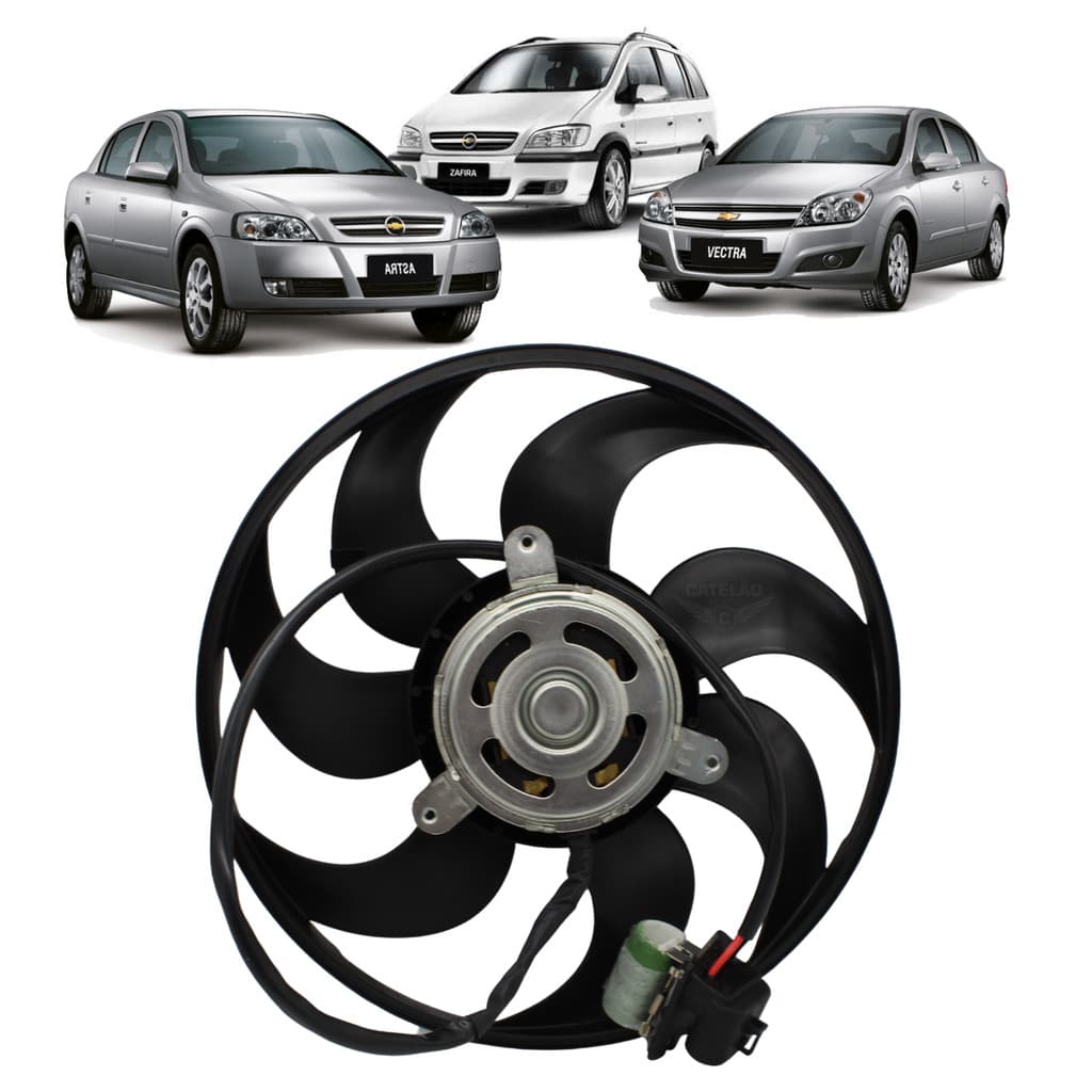 Eletroventilador Ventoinha Motor Radiador GM Astra 1999/2011 Zafira1999/2010 Vectra 2006/2009 Com Ar