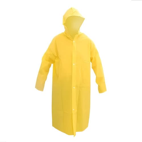 Capa De Chuva Pvc Forrada Amarela Brascamp Reutilizável
