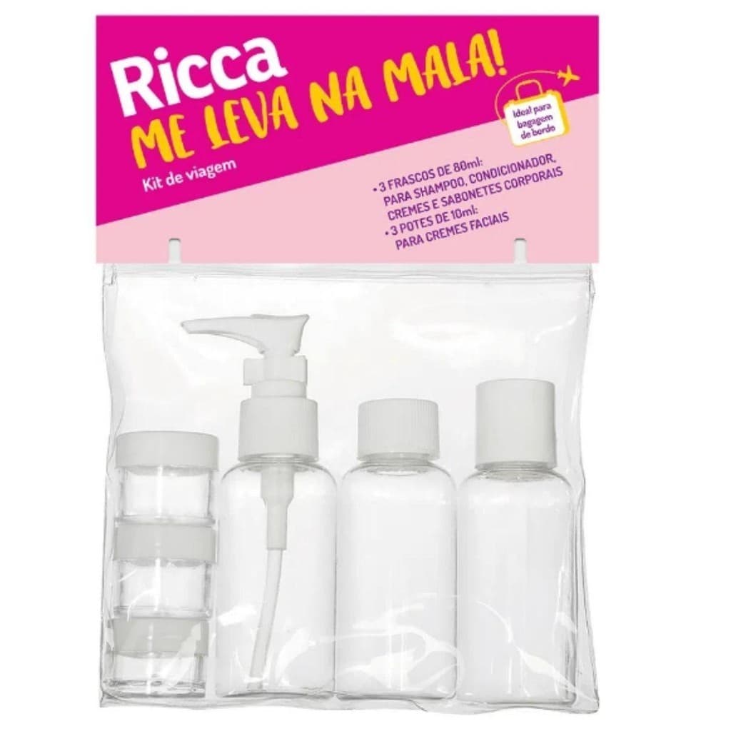 KIT DE VIAGEM ME LEVA NA MALA RICCA BELLIZ BRANCO COD. 3308