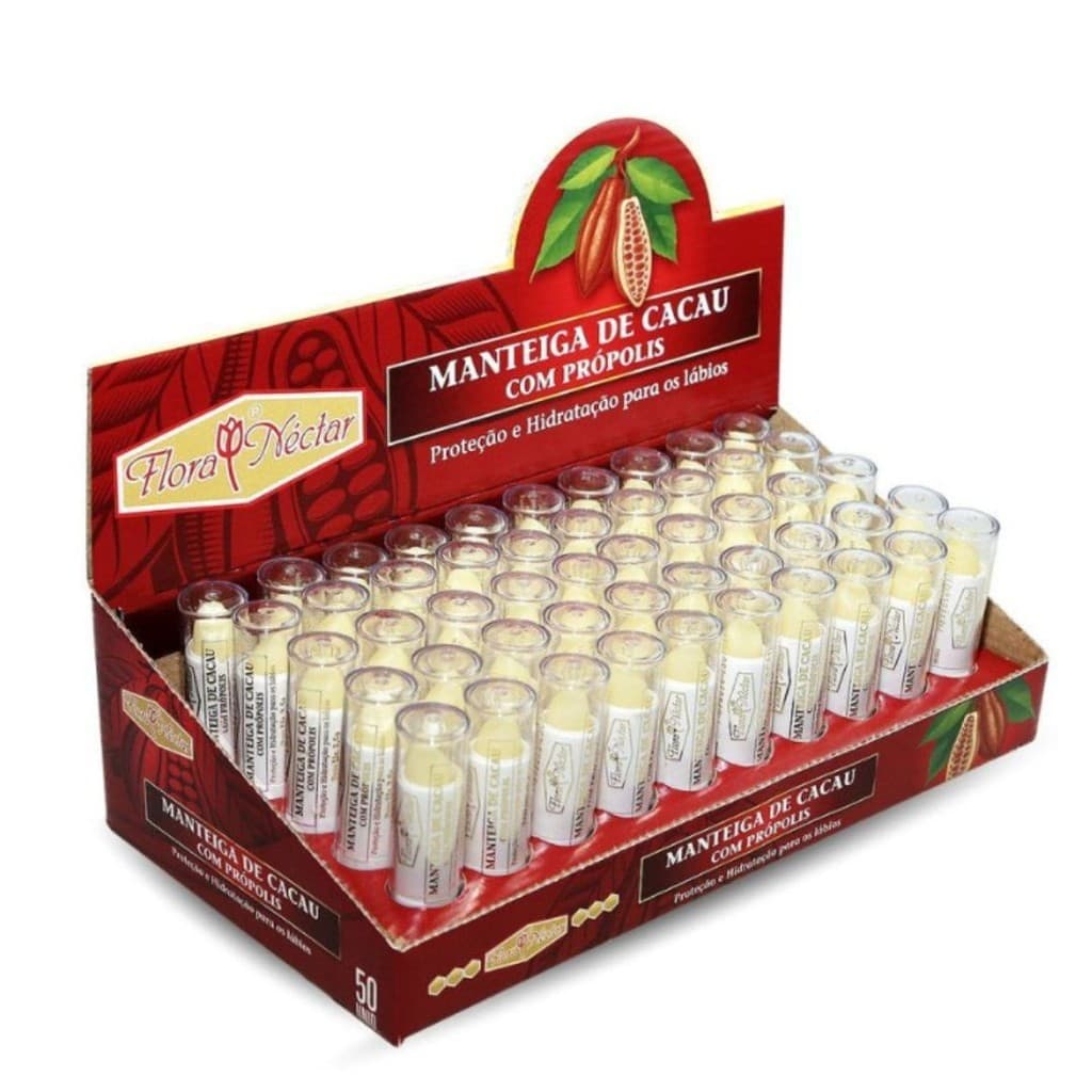 Manteiga De Cacau e Propolis Caixa com 50 Unidades Flora Néctar