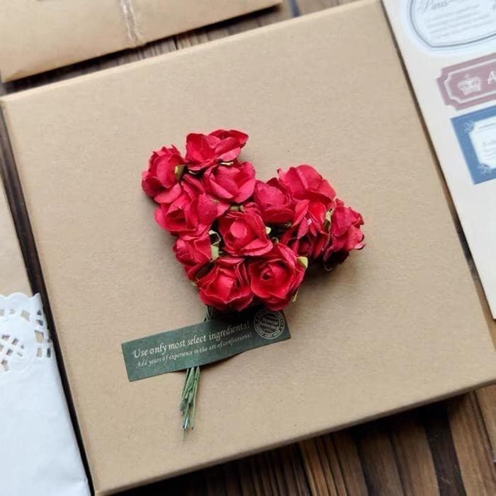 Mini Flor Rosa Florzinhas de Papel c/144 Peças Artesanato Lembrancinha Buquê