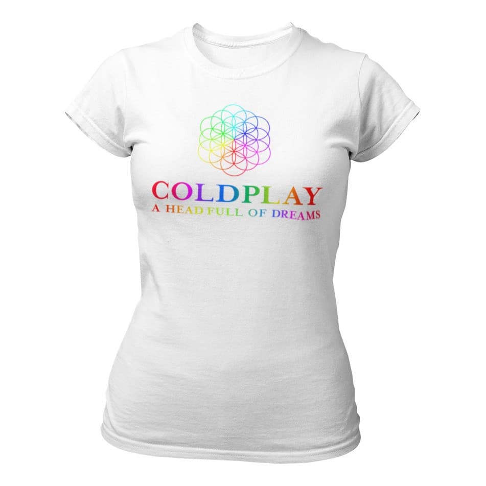 Camisa Camiseta Feminina Masc Estampada Banda Rock Coldplay