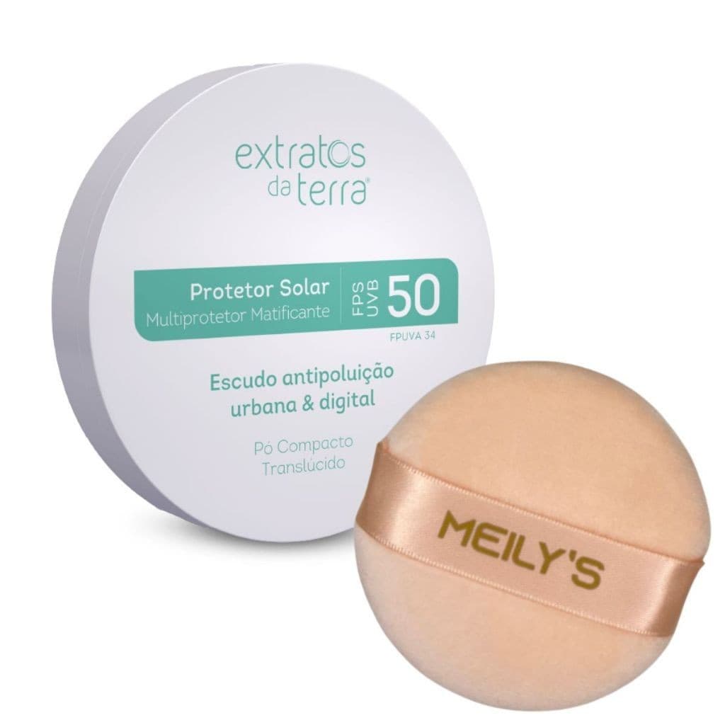 Multiprotetor Matificante Pó Compacto fps 50 - Extratos da Terra