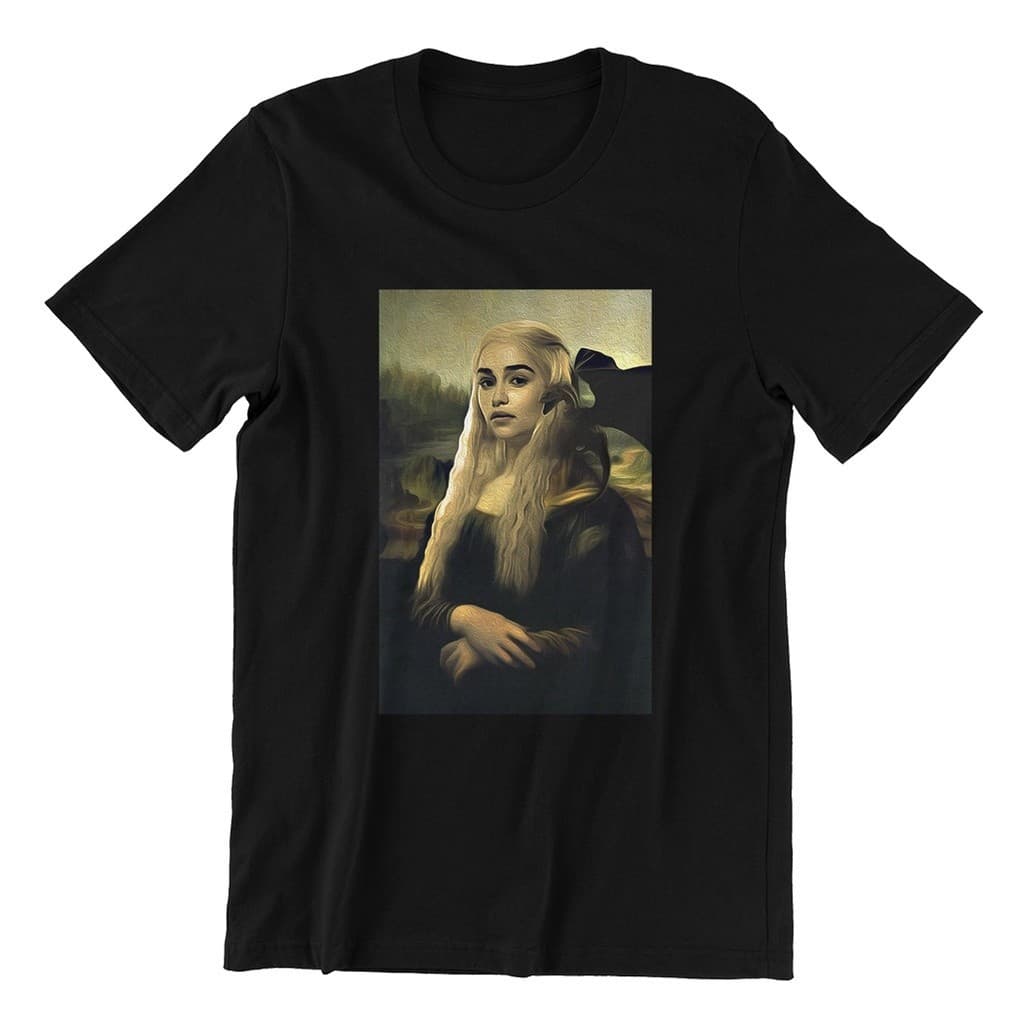 Camiseta Oversized Masculina Feminina T-shirt House of the Dragon streetwear obra de arte Daenerys Targaryen monalisa
