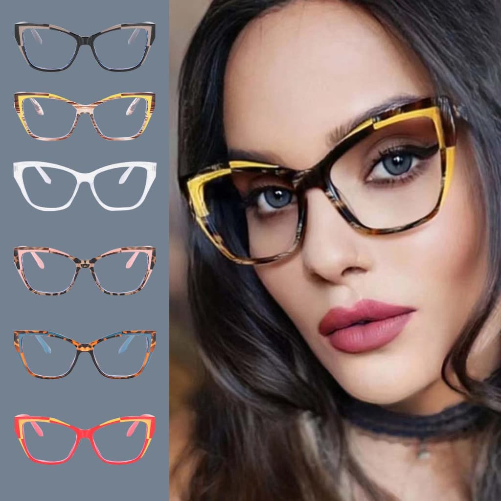 Moda Novo Estilo de Óculos Anti-Azul Moldura de Óculos Leves Retro Ladies Transparente