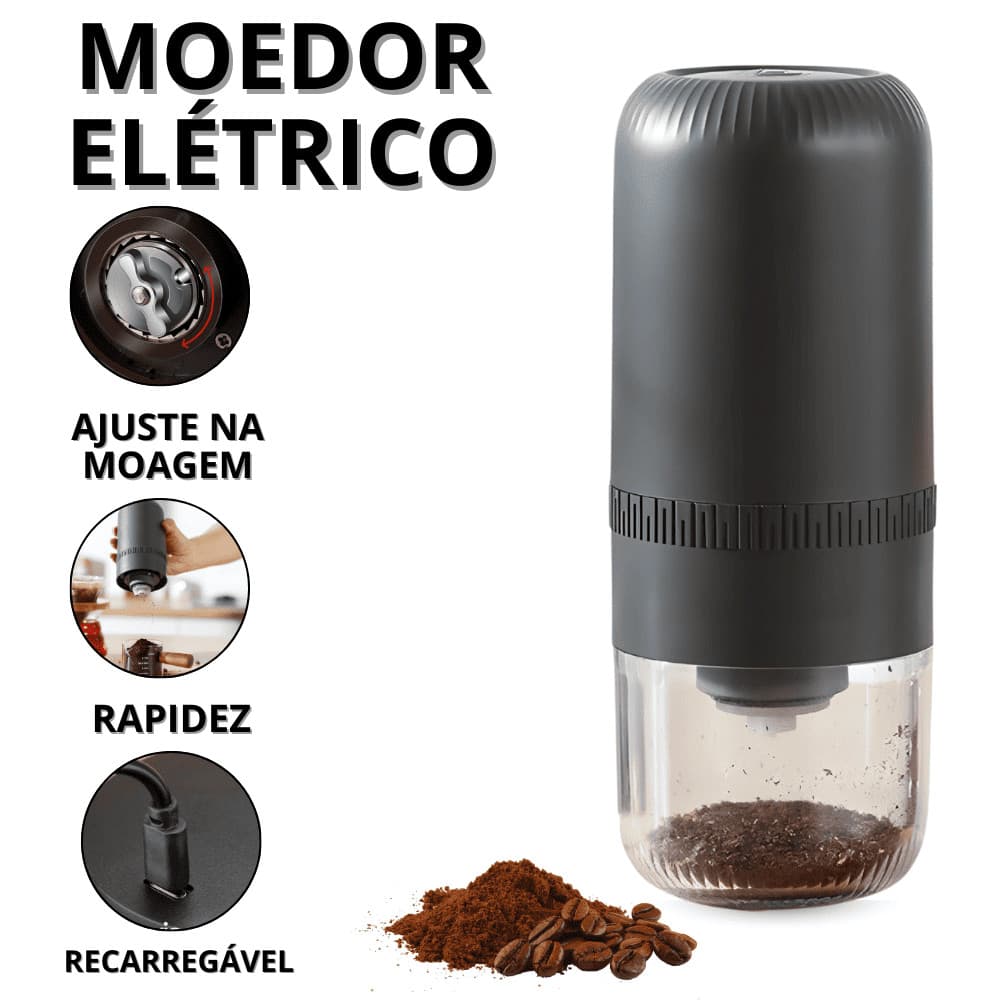 Moedor De Café Elétrico Portátil Triturador de Cafe Eletrico Processador  De Tempero  Cozinha Grão