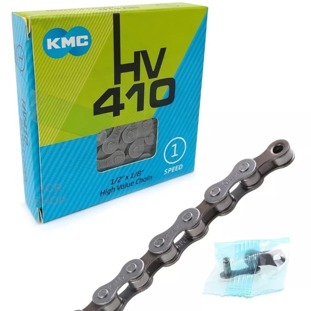 Corrente Bicicleta Kmc Hv-410 Grossa Bike Sem Marchas E Fixa