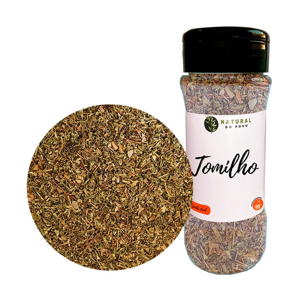 Tomilho Em Flocos Alta Qualidade Ingredientes Selecionados Pote com Dosador 20g