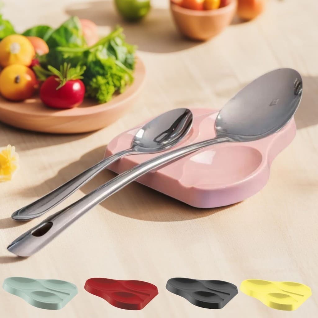 Suporte Apoio Descanso Para Colher Talheres 3 Lugares Plus Cozinha Pia Bancada UZ Envio Full