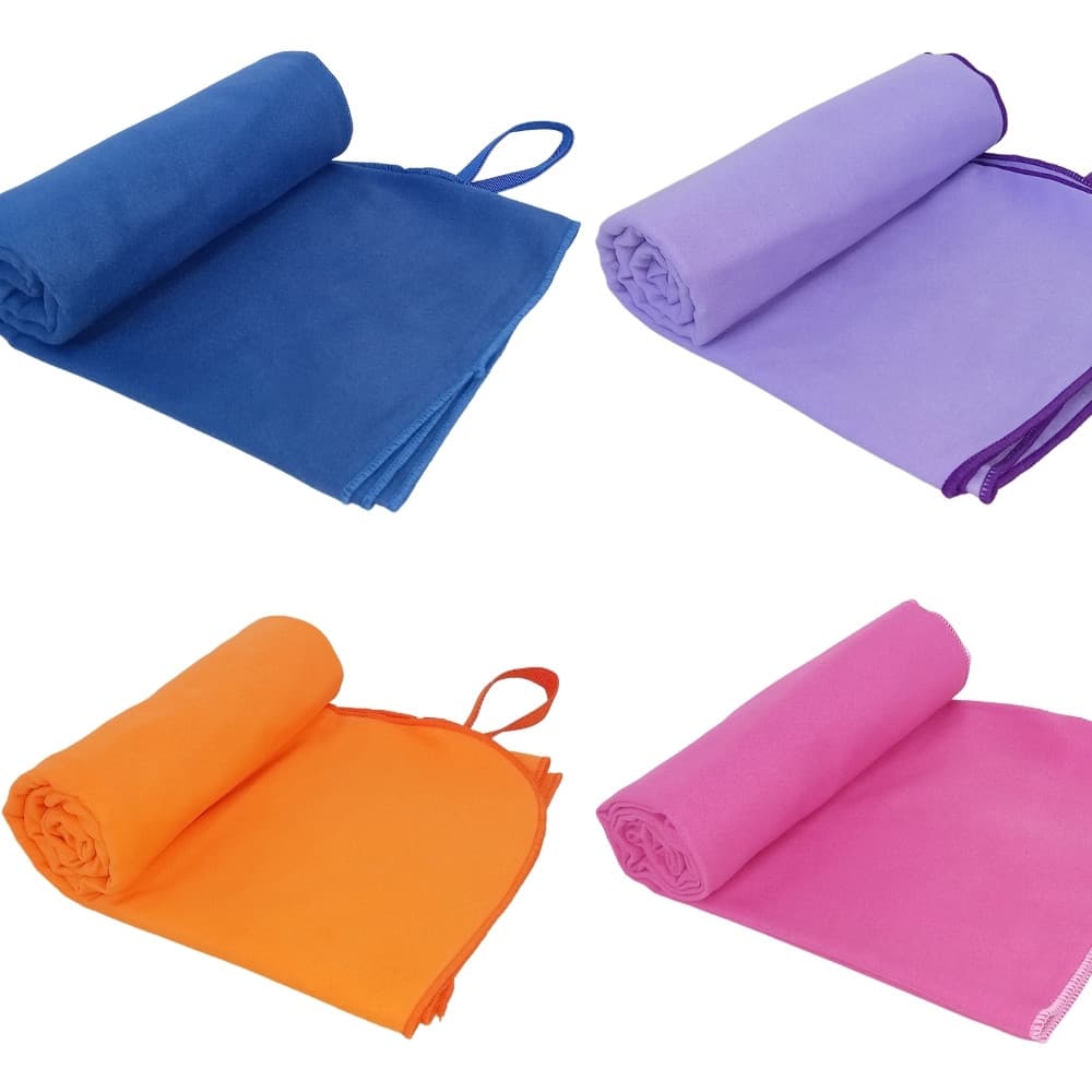Kit 2 Toalhas Microfibra G Secagem Rápida 80x130cm Alta Absorção