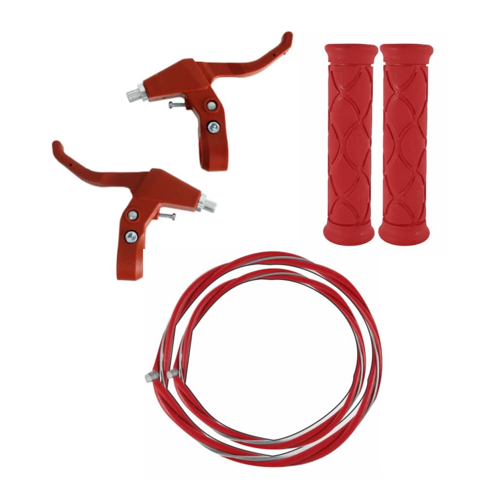 Manete Manopla Conduíte cabos Bike Aros 20,24 e 26 Vermelho