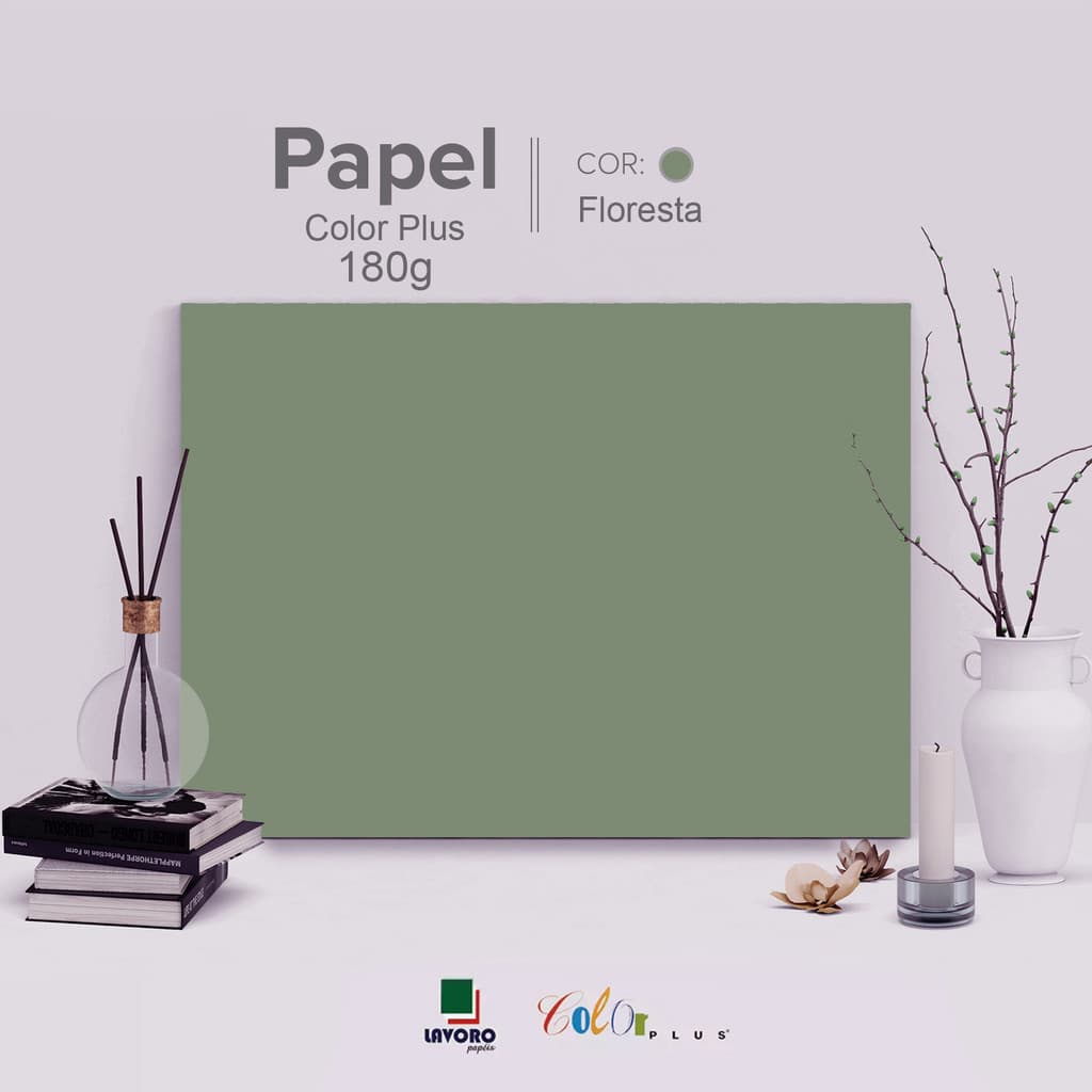 Papel Color Plus 180g 30,5x30,5 - Sensation (Floresta) 30 Folhas