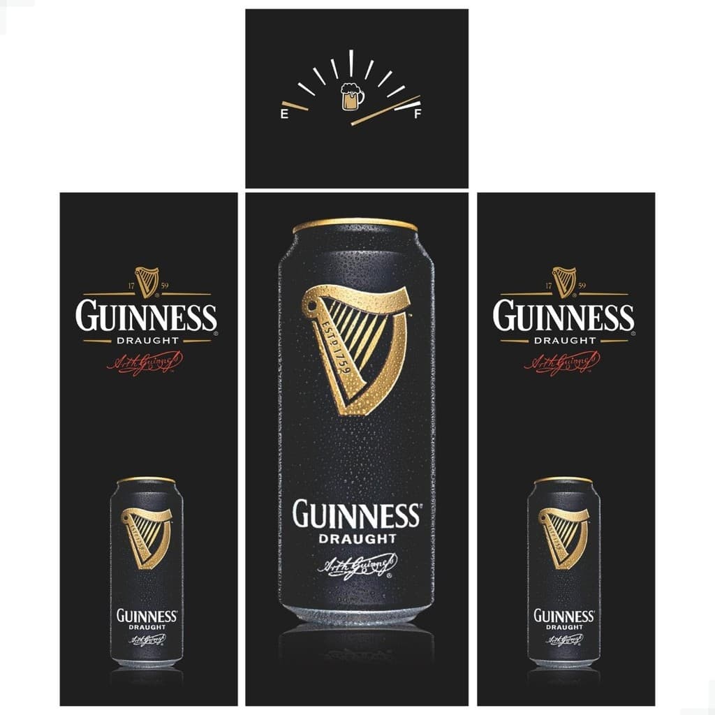 Adesivo Geladeira Personalizado Envelopamento  Teto Cerveja Guinness