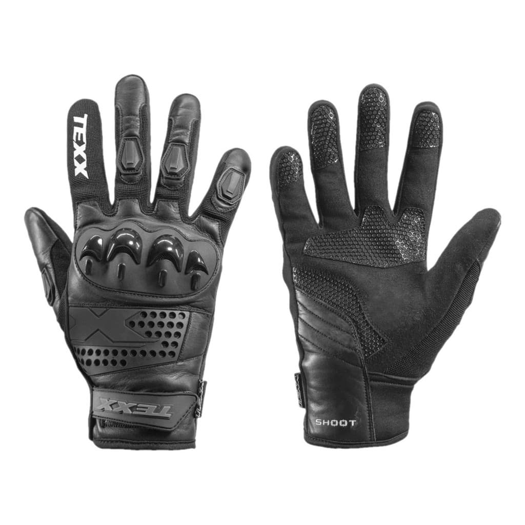 Luva Moto Couro Texx Touring Cano Curto Old Shoot