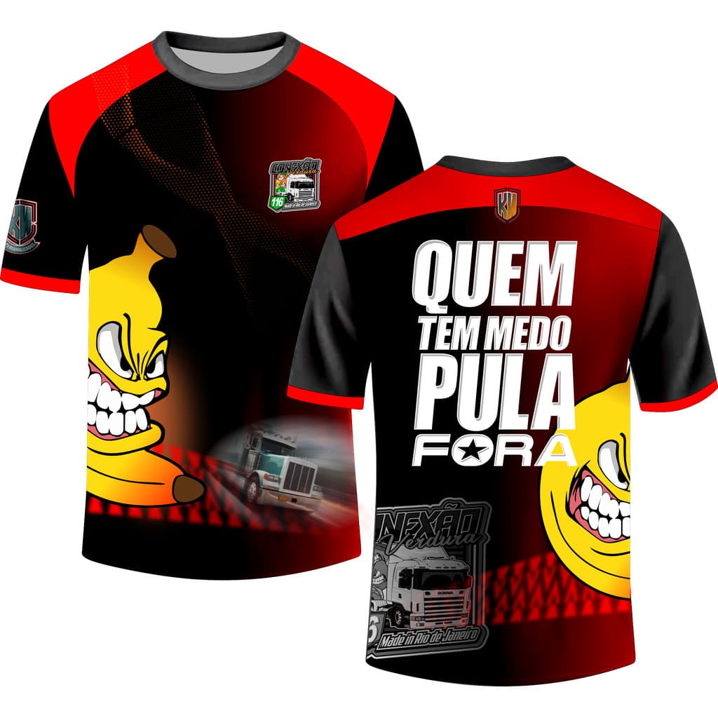Camiseta Caminhoneiro "Quem Tem Medo Pula Fora