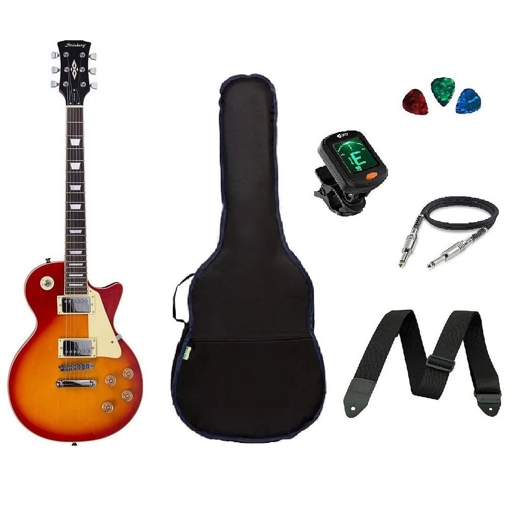 Kit Guitarra Strinberg Les Paul LPS230 + Afinador Digital + Acessórios Cherry