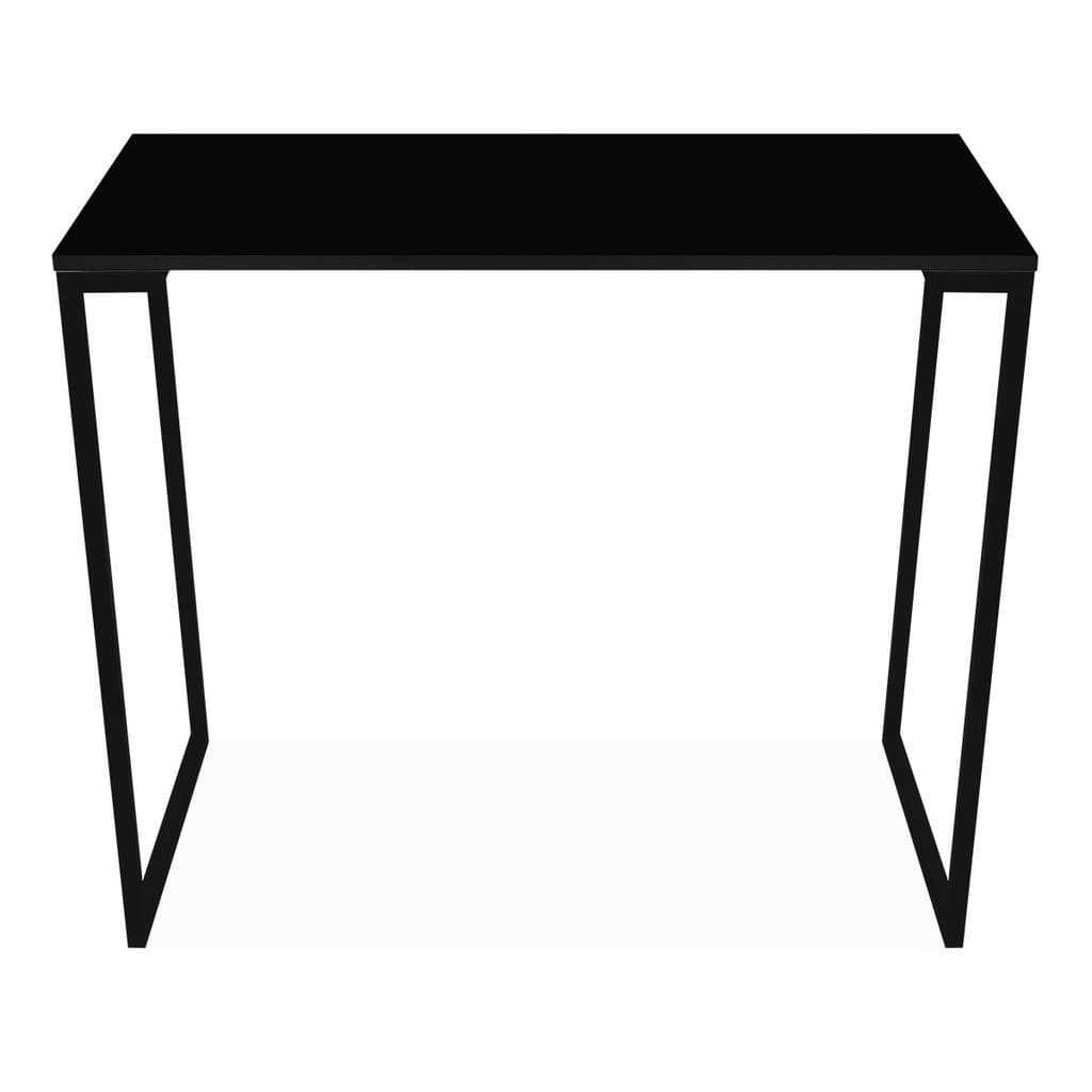 Bancada Industrial Ferro Aparador 90 cm Base e Tampo Preto