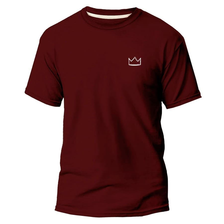 Camisa Camiseta King Rei Coroa Estampada Algodão Lisa Academia Casual Unissex Trabalho Original