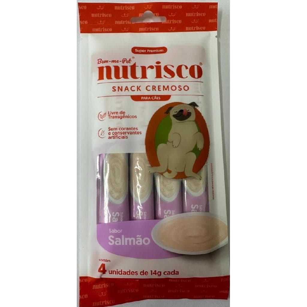 Petisco Nutrisco para Cães Salmão - Pacote com 04 unidades de 14g cada