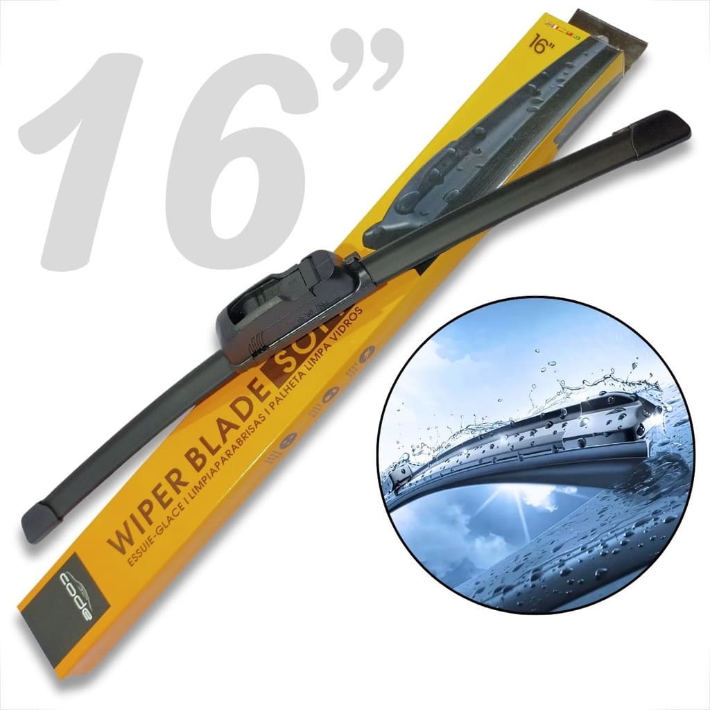 PALHETA AUTOMOTIVA SOFT GANCHO LIMPADOR DE PARA BRISA 16 POLEGADAS 41CM UNIVERSAL CHUVA PROTEÇÃO UNI