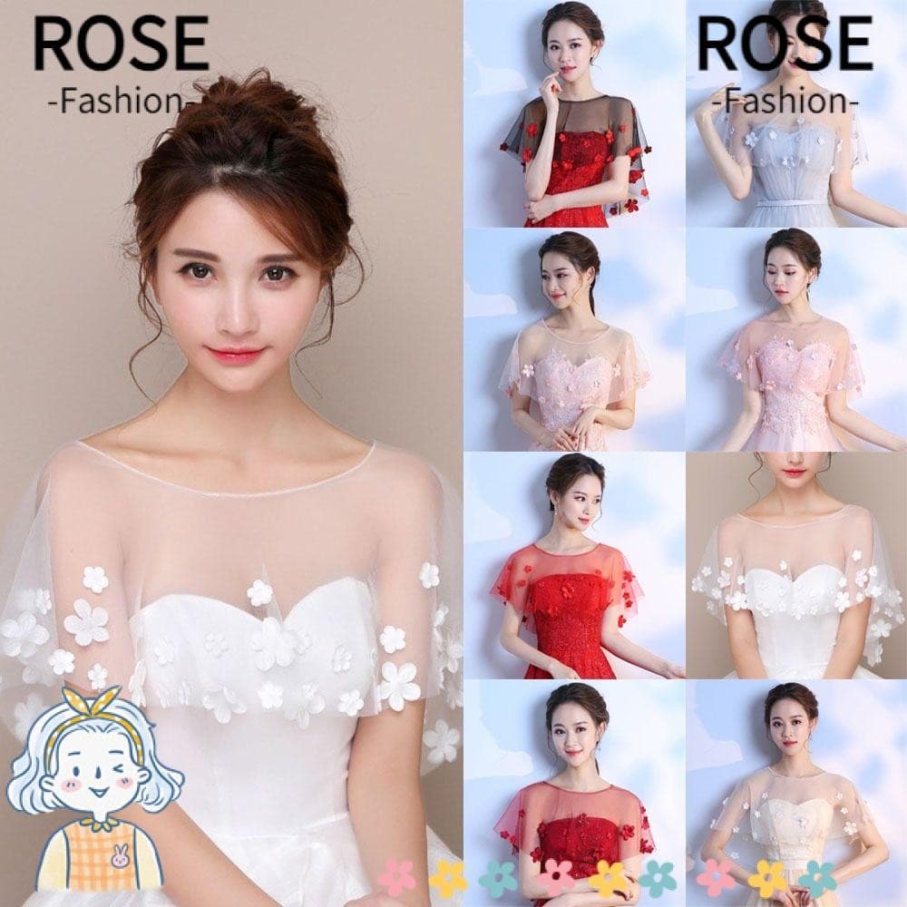 ROSEGOODS Capa De Baile De Noite Elegante Macia Feminina Envoltório De Noiva Xale
