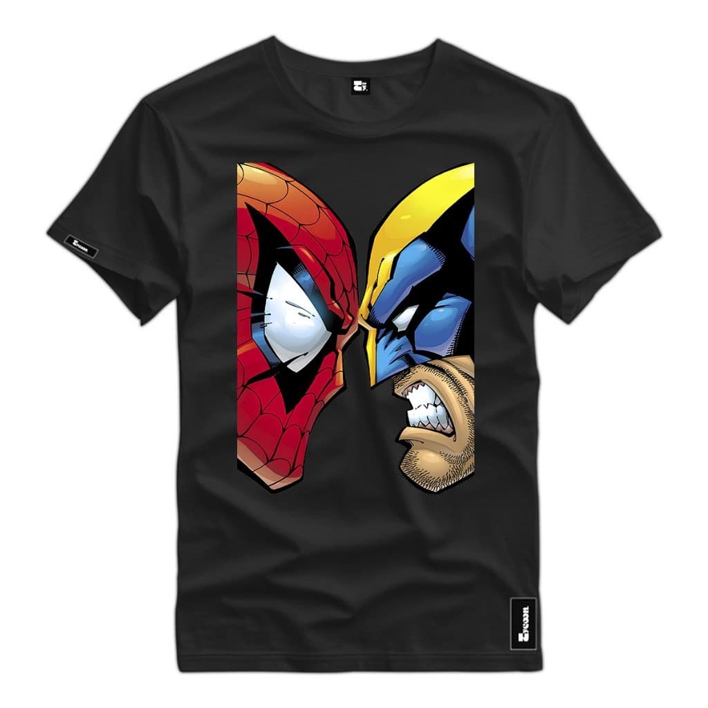 Camisa Super Heroì Wolverine x Spider Modelo Exclusivo Camiseta Filme lançamento 2024!!