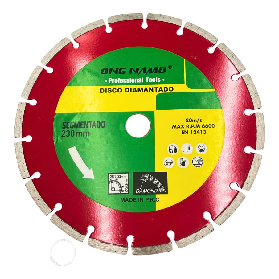Disco Diamantado Segmentado 230mm Concreto Alvenaria Corte