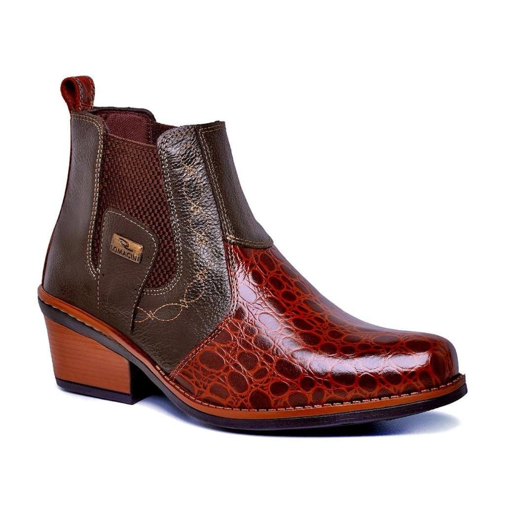 Botina Em Couro Montaria Texana Country Rustica Envio Em 24Hrs