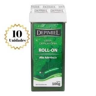 Kit c/ 10 Cera Depilatória Roll-On Alta Aderência 100g - Depimiel