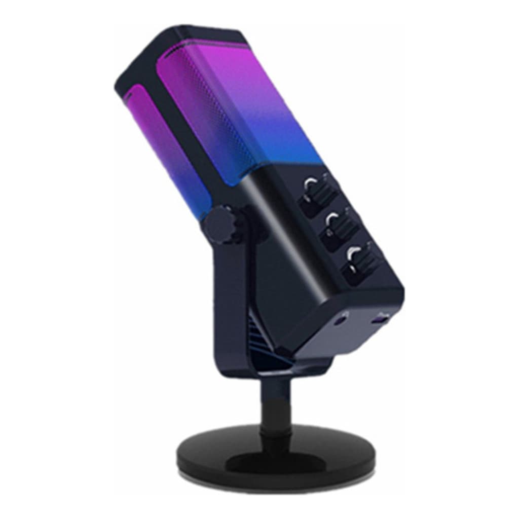 Microfone Condensador Rgb Gamer Tipo C Ps5 Pc Celular Live M7 PC Gamer Microfones RGB USB