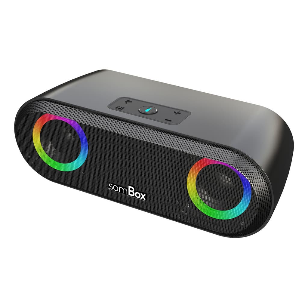 Caixa De Som 40w Portátil Bluetooth Surround A Prova D'água