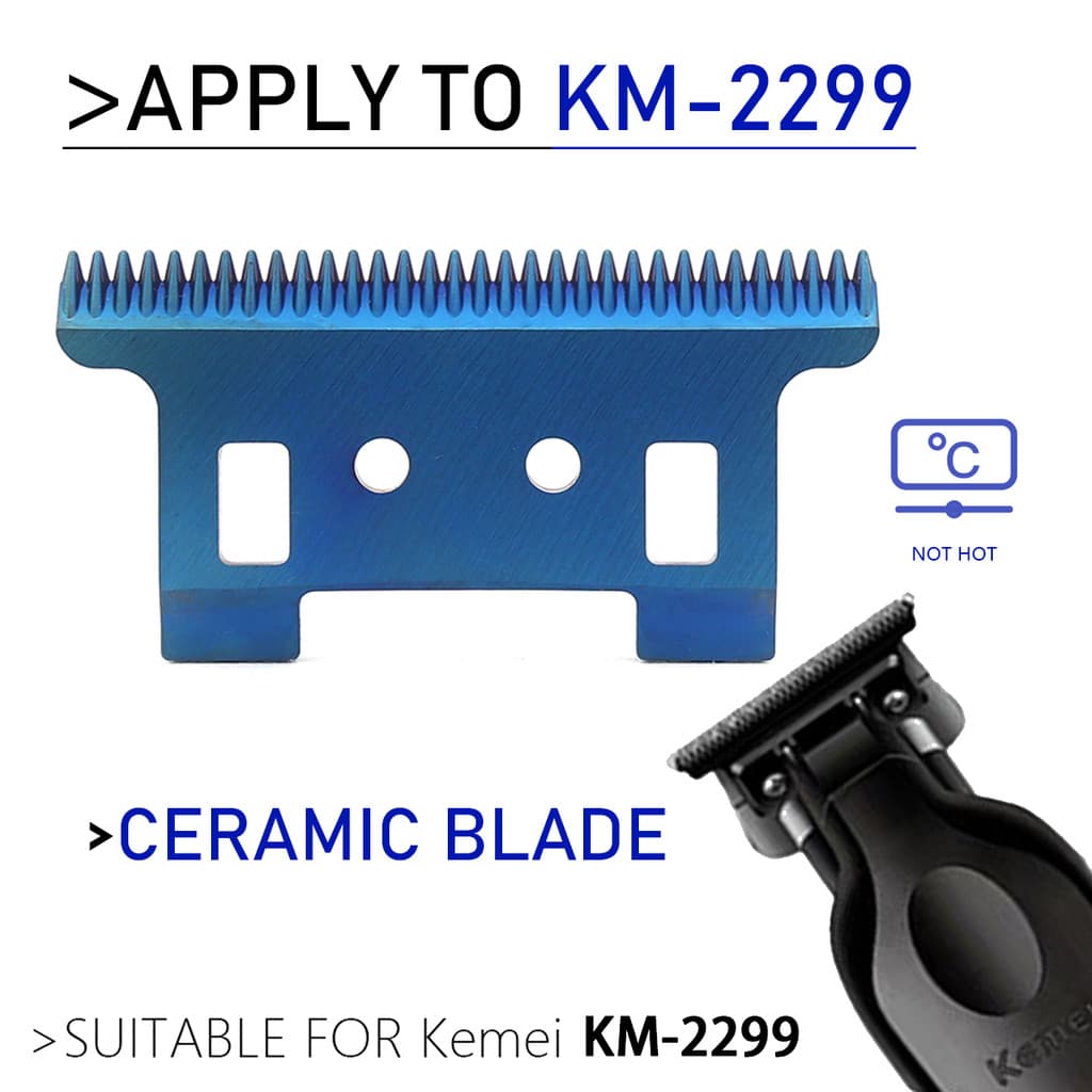 Lâmina Móvel De Substituição Original Para Kemei KM-2299 Clipper Profissional Aparador De Cabelo Faca De Corte Cabeça Pe