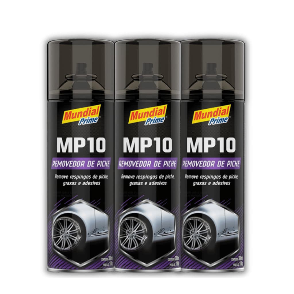 Kit C/3 Removedor Piche Cola Adesivo Película Graxa Asfalto Spray - Mundial Prime