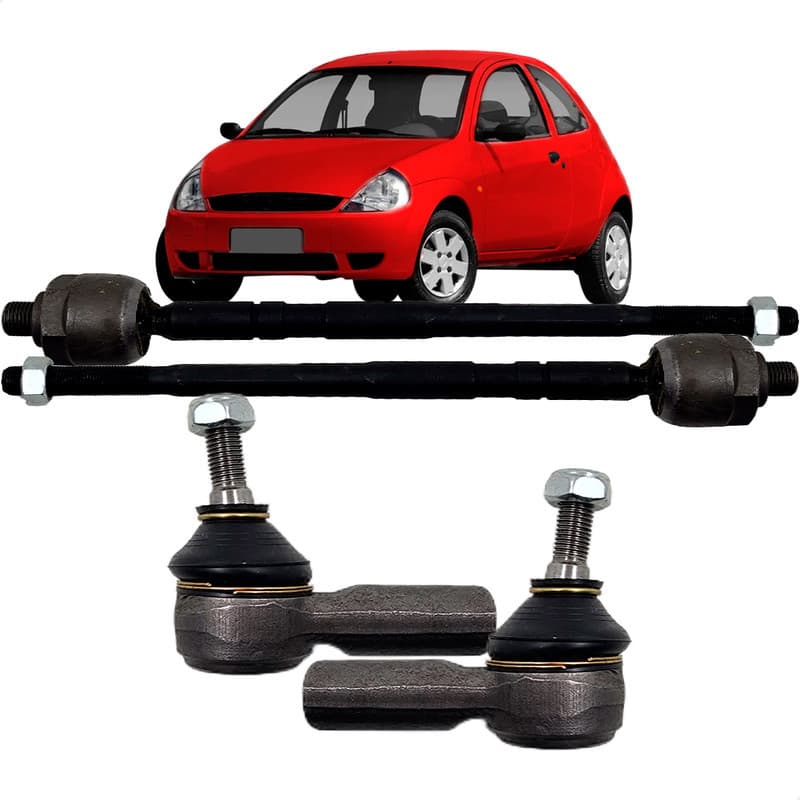 Kit Barra Axial Articulação Terminal Direção Mecânica Ford Ka 1997 A 2007
