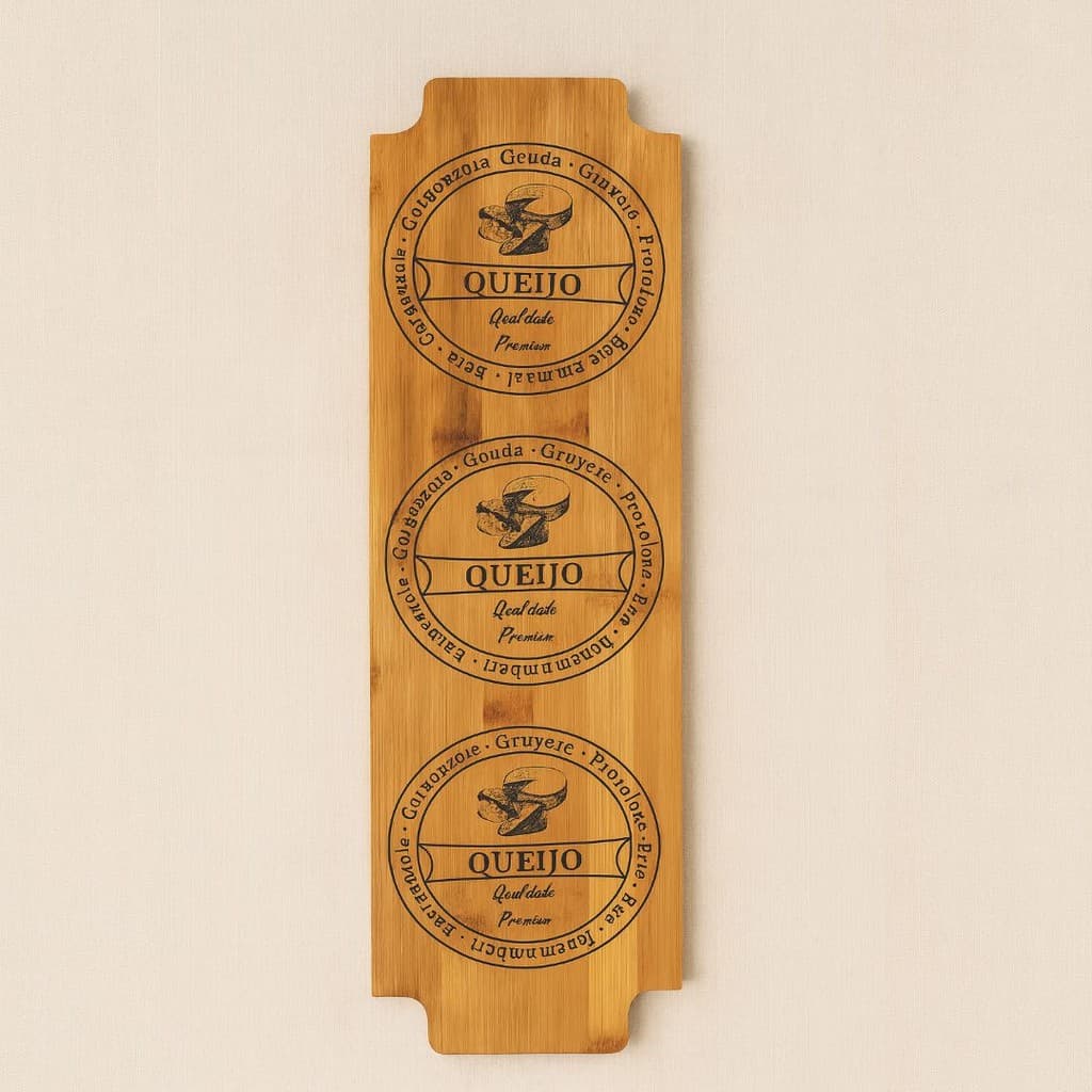 Tábua para Queijos Gourmet de Bambu