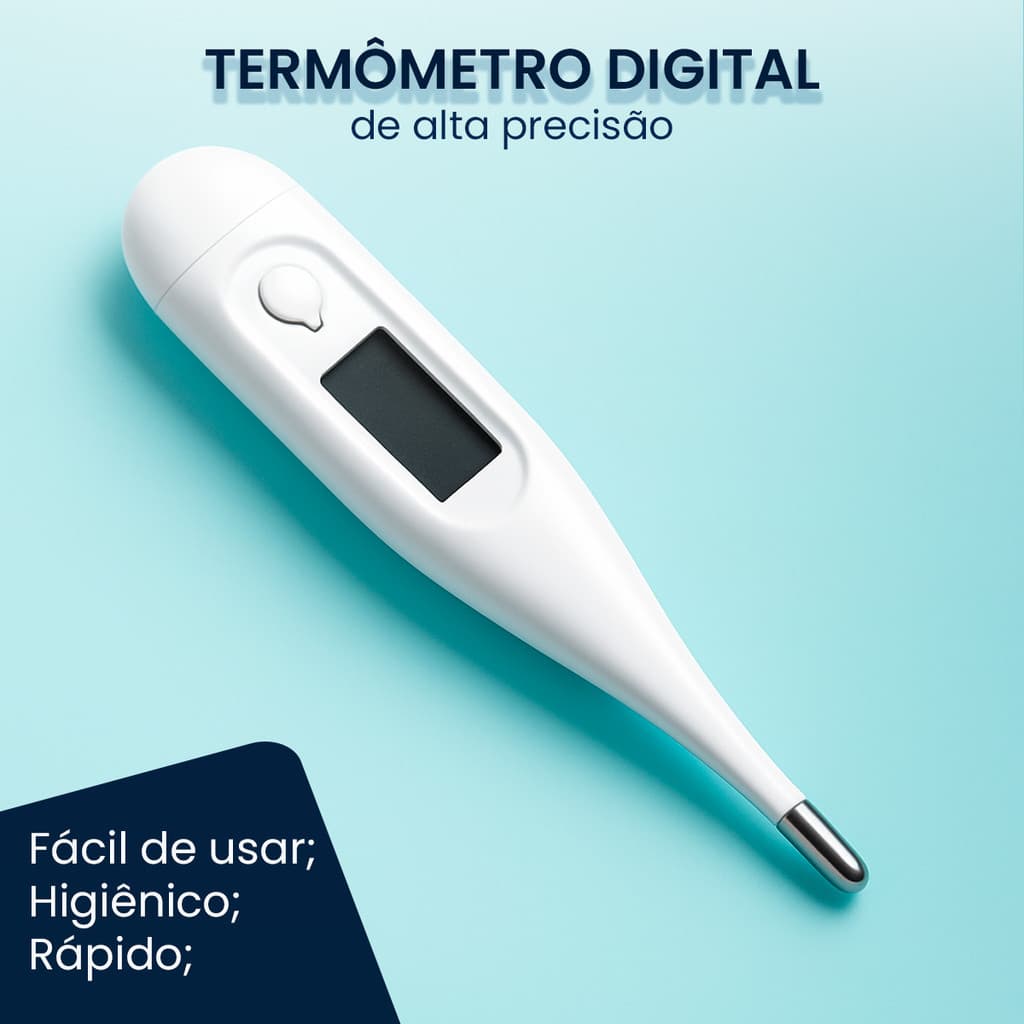 Termômetro Corporal Digital Clínico Adulto E Infantil Medidor de Febre