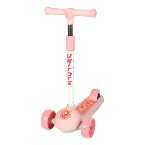 Patinete Infantil 3 Rodas Led Altura Regulável Até 30 Kg Rosa