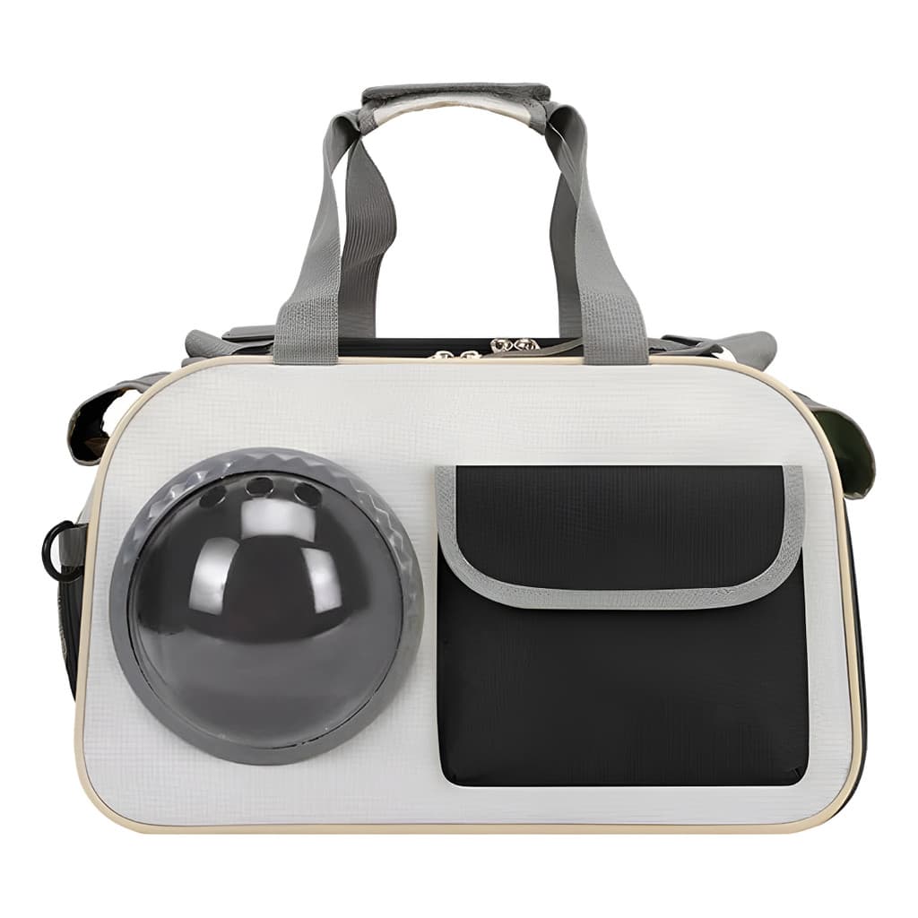 Bolsa Transporte Portátil Pets Com Cápsula Dobrável Preta