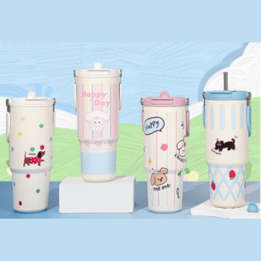 Garrafa Térmica Happy Puppy com Alça 900ml