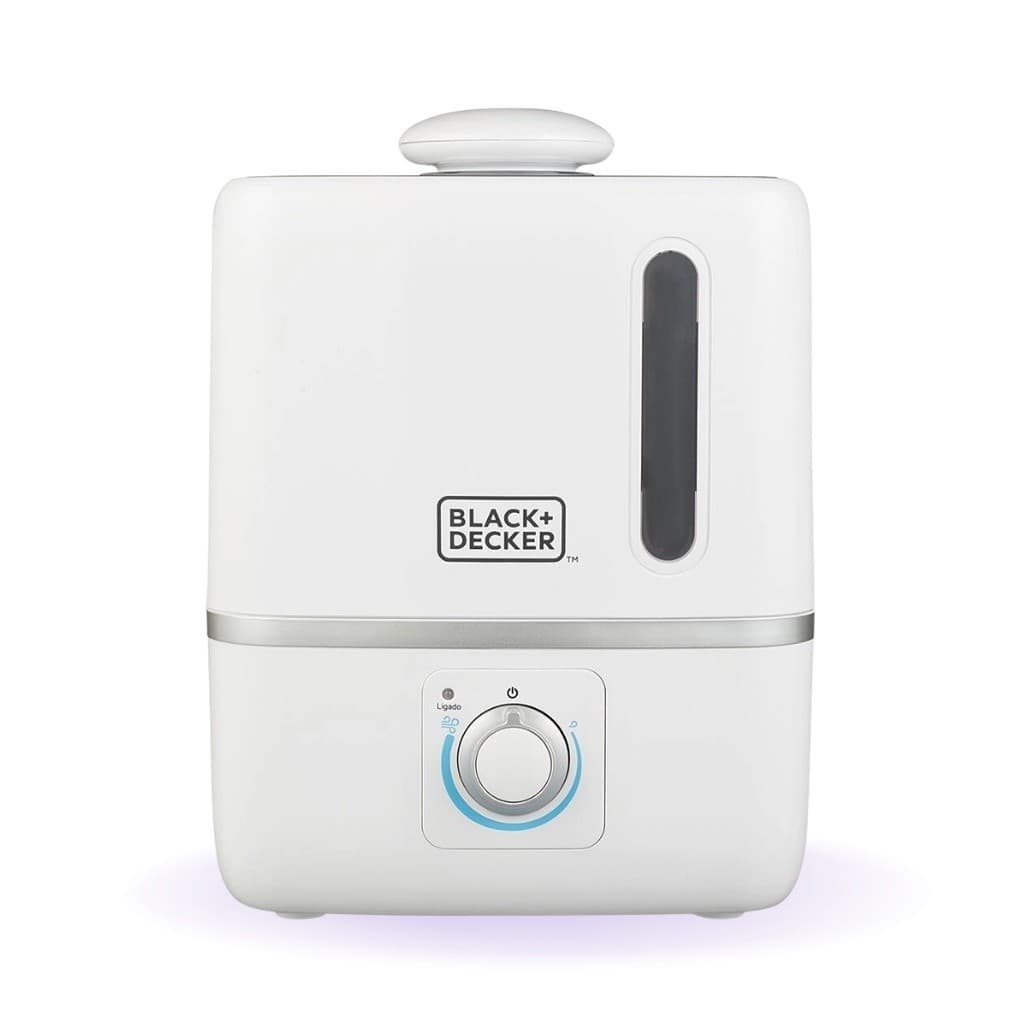 Umidificador De Ar Ultrassônico Aromatizante Bivolt AIR1000BR Branco 25w Compacto 2,5 Litros Silencioso Black Decker