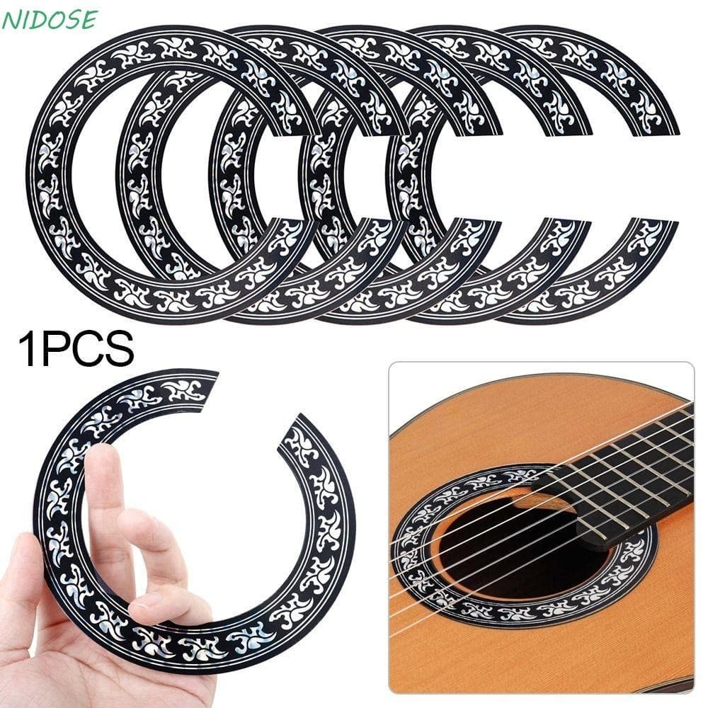 NIDOSE Sound Hole Decalação Decalque Moda Instrumentos Musicais Acústicos Auto-Adesivos