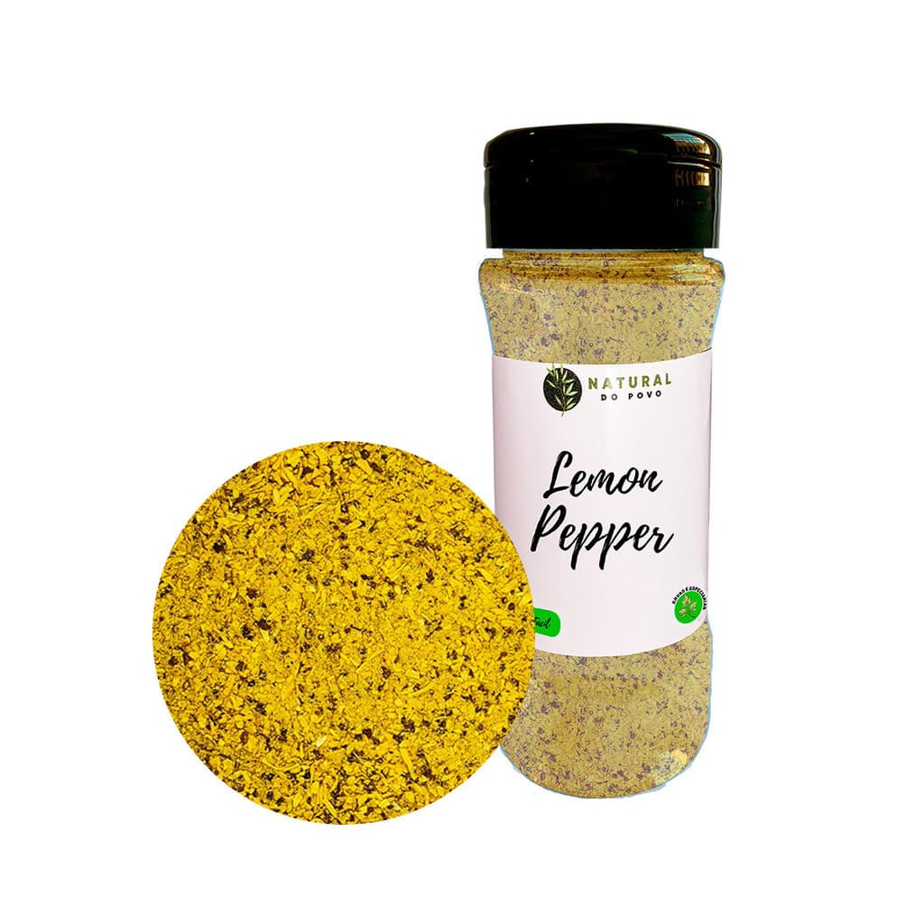 Tempero Gourmet Lemon Pepper Premium Ingredientes Selecionados Pote com Dosador 80g