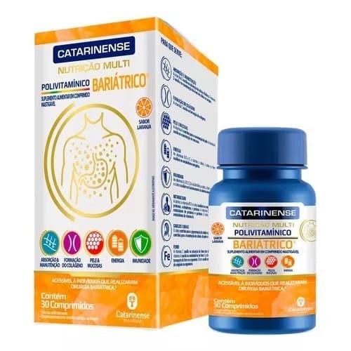Polivitamínico Bariátrico Nutrição Multi 30 Comprimidos Mastigáveis – Catarinense