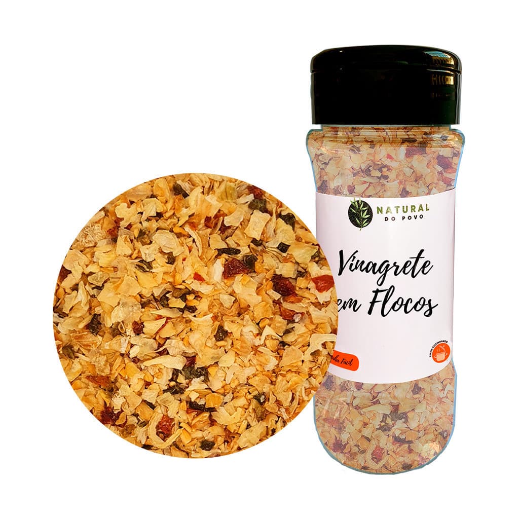 Vinagrete em Flocos Tempero Importado Premium Pote com Dosador 40g
