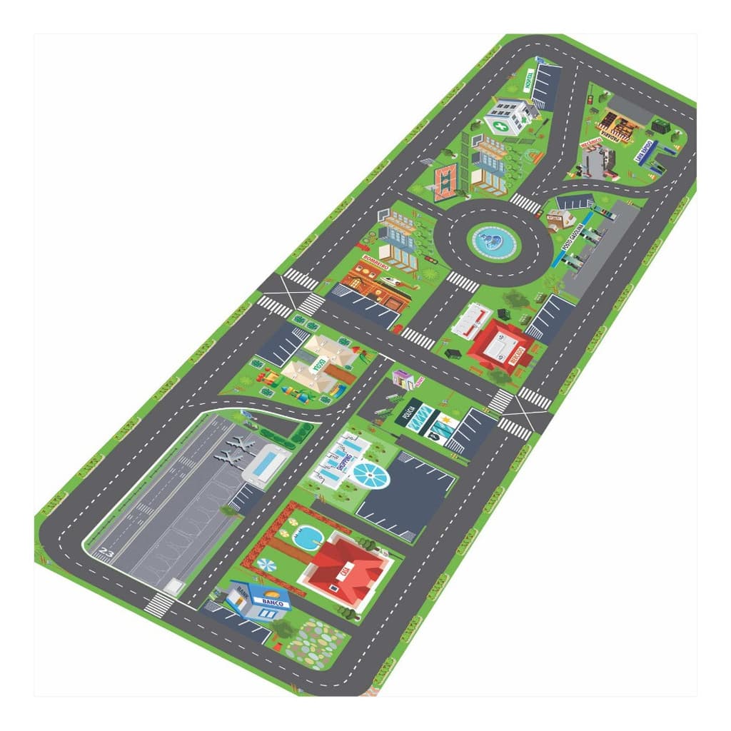 Pista Carrinho Grande Aeroporto Avião Criança 2m X 60cm, lona para miniatura hotwheels, hot wheels