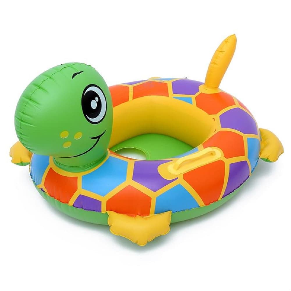 Boia Infantil Tartaruga Colorida Com Fralda Mar Piscina Bebê(Temdetudoss)