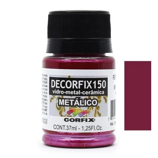 Tinta Decorfix 150 Metálica Corfix - 486 Burgundy (37 ml)