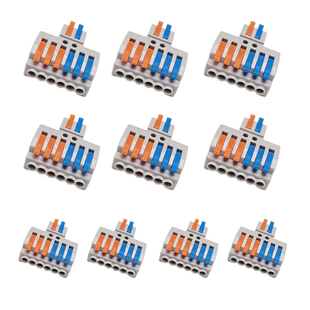 Kit 10x Conector Derivador 2:6 32A 1,5mm a 4mm 074007 InterNEED